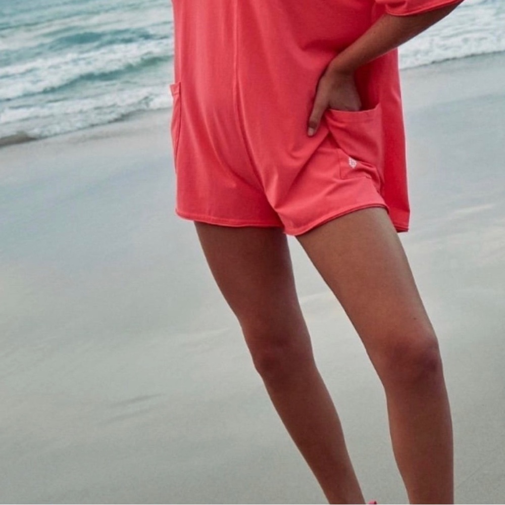 Free People, Size Large, HOT SHOT, Romper, Electric Sunrise, Short Sleeve, NWT! - Picture 5 of 15